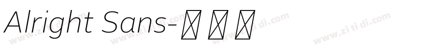 Alright Sans字体转换